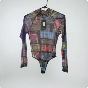 Fun Mesh Bodysuit- NWT Small